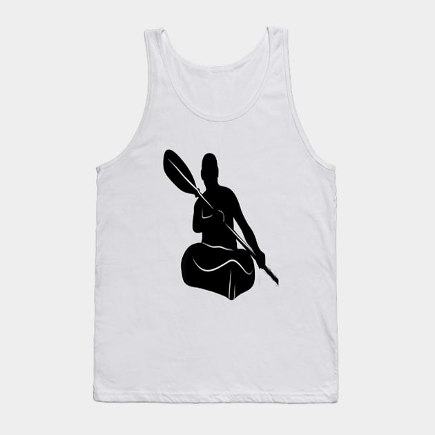 Touring Kayaking Black Tank Top by JMHeadshots